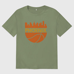 Футболка оверсайз мужская Phoenix basketball city, цвет: авокадо