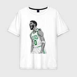 Футболка оверсайз мужская Tatum Celtics, цвет: белый