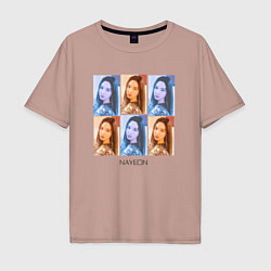 Футболка оверсайз мужская Nayeon Twice Girl, цвет: пыльно-розовый