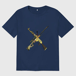 Футболка оверсайз мужская Топ-игрок CS, цвет: тёмно-синий