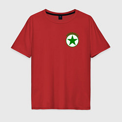 Футболка оверсайз мужская Учу эсперанто, цвет: красный
