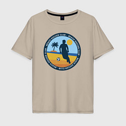 Футболка оверсайз мужская Beach soccer club, цвет: миндальный