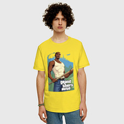 Футболка оверсайз мужская GTA - Карл Джонсон, цвет: желтый — фото 2