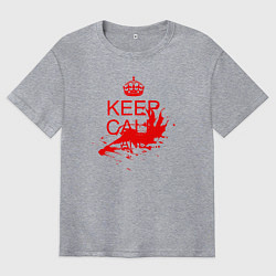 Футболка оверсайз мужская Сохранять спокойствие, цвет: меланж