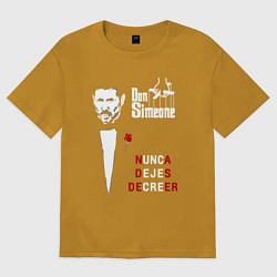 Футболка оверсайз мужская Дон Симеоне, цвет: горчичный