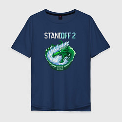 Футболка оверсайз мужская Dragon - Standoff 2, цвет: тёмно-синий