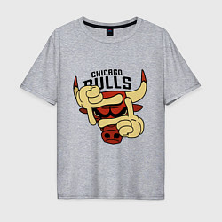 Мужская футболка оверсайз Bulls logo with hands