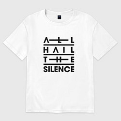 Футболка оверсайз мужская All Hail The Silence - Logo, цвет: белый