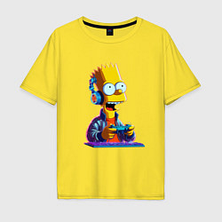 Мужская футболка оверсайз Bart is an avid gamer