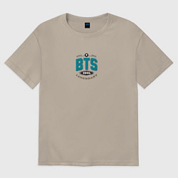 Футболка оверсайз мужская BTS legendary, цвет: миндальный