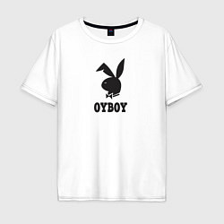 Футболка оверсайз мужская Ой бой, цвет: белый