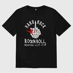 Футболка оверсайз мужская Hard rock 1970, цвет: черный