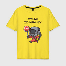 Футболка оверсайз мужская Lethal company: Stop Please, цвет: желтый