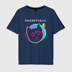 Мужская футболка оверсайз OneRepublic rock star cat