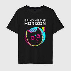 Мужская футболка оверсайз Bring Me the Horizon rock star cat