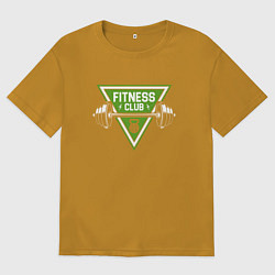 Футболка оверсайз мужская Fitness club, цвет: горчичный