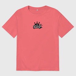 Футболка оверсайз мужская Yuqi k-idol, цвет: коралловый