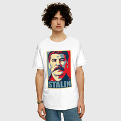 Футболка оверсайз мужская Face Stalin, цвет: белый — фото 2