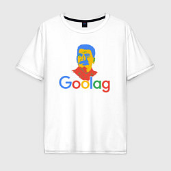 Футболка оверсайз мужская Stalin goolag meme, цвет: белый