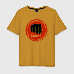 Футболка оверсайз мужская MMA strong, цвет: горчичный