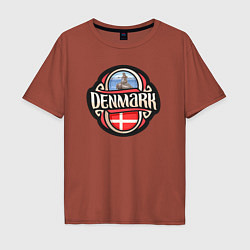 Футболка оверсайз мужская Denmark, цвет: кирпичный
