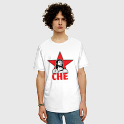 Футболка оверсайз мужская Che Guevara star, цвет: белый — фото 2