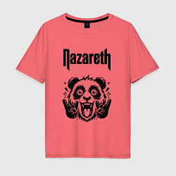 Футболка оверсайз мужская Nazareth - rock panda, цвет: коралловый