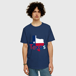 Футболка оверсайз мужская Texas, цвет: тёмно-синий — фото 2