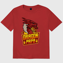 Футболка оверсайз мужская Dragon papa, цвет: красный