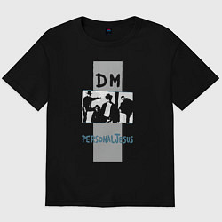 Футболка оверсайз мужская Dm personal jesus music, цвет: черный