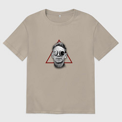 Футболка оверсайз мужская Depeche Mode - Martin Gore delta machine, цвет: миндальный