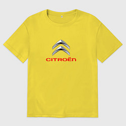 Футболка оверсайз мужская Citroen авто спорт, цвет: желтый