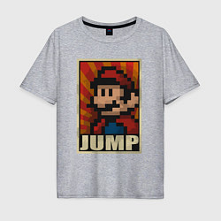 Футболка оверсайз мужская Jump Mario, цвет: меланж