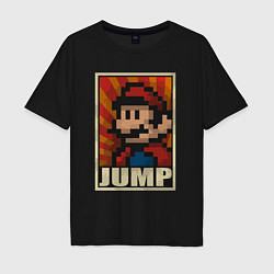 Футболка оверсайз мужская Jump Mario, цвет: черный