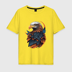 Футболка оверсайз мужская Белоголовый орлан, цвет: желтый