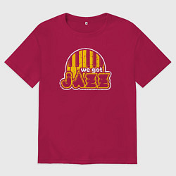 Футболка оверсайз мужская У нас есть джаз, цвет: маджента