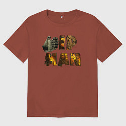 Футболка оверсайз мужская IP Man fist, цвет: кирпичный