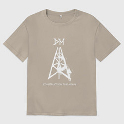 Футболка оверсайз мужская Depeche Mode - cta album, цвет: миндальный