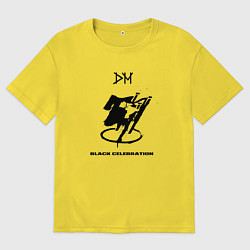 Футболка оверсайз мужская Depeche Mode - black celebration box, цвет: желтый