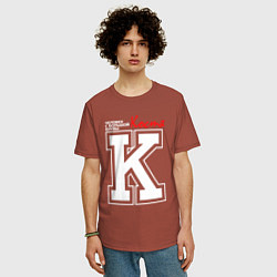 Футболка оверсайз мужская Костя - человек с большой буквы, цвет: кирпичный — фото 2