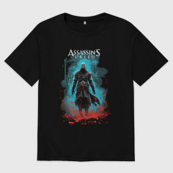 Футболка оверсайз мужская Assassins creed тайное проклятье, цвет: черный