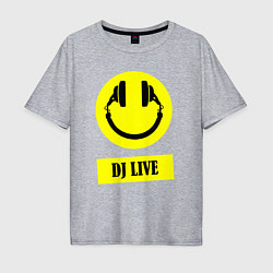 Футболка оверсайз мужская Dj live, цвет: меланж