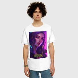 Футболка оверсайз мужская League of Legends Kaisa Kda, цвет: белый — фото 2