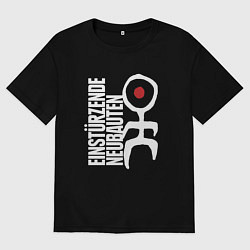 Футболка оверсайз мужская Einstrzende Neubauten - Logo, цвет: черный