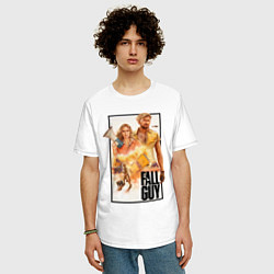 Футболка оверсайз мужская Каскадеры Райан Гослинг и Эмили Блант, цвет: белый — фото 2