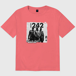 Футболка оверсайз мужская Front-242 - A band on tour, цвет: коралловый