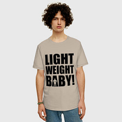 Футболка оверсайз мужская Light weight baby, цвет: миндальный — фото 2