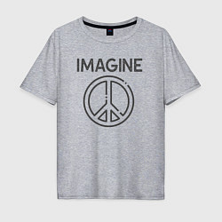 Футболка оверсайз мужская Peace imagine, цвет: меланж