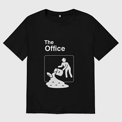 Футболка оверсайз мужская Суп и офис, цвет: черный