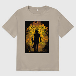 Футболка оверсайз мужская Ходячие мертвецы Дэрил Диксон, цвет: миндальный